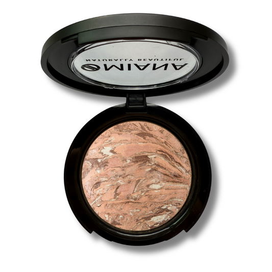 Mineral Makeup Baked Cream Bronzer Compact with lid open | Omiana