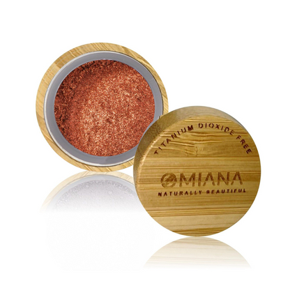 Omiana Mineral Loose Powder Eyeshadow  in Bamboo Container Titanium Dioxide Free